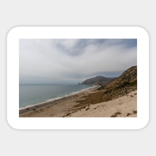 Scenic aerial Pacific coast vista near Point Mugu, California Sticker